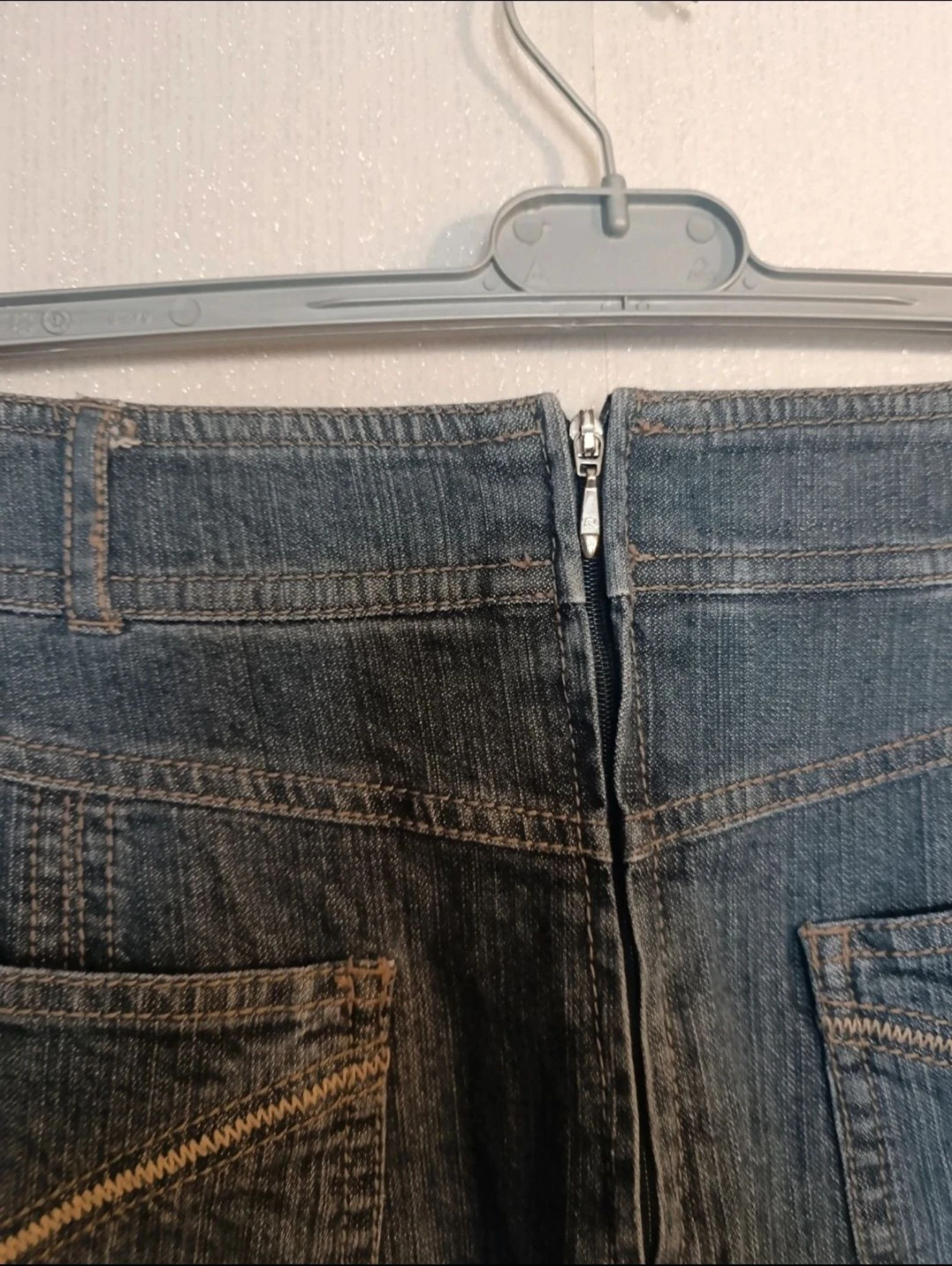 Long denim skirt Un Jour Ailleurs – Size 42 – Dark blue – photo 5